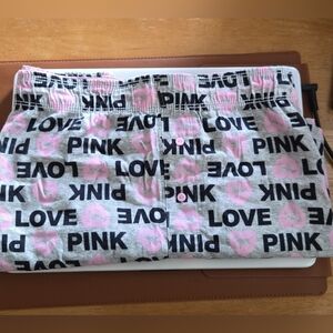 Pink Love Print Pajama Shorts